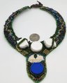 Green Capped Collar Necklace