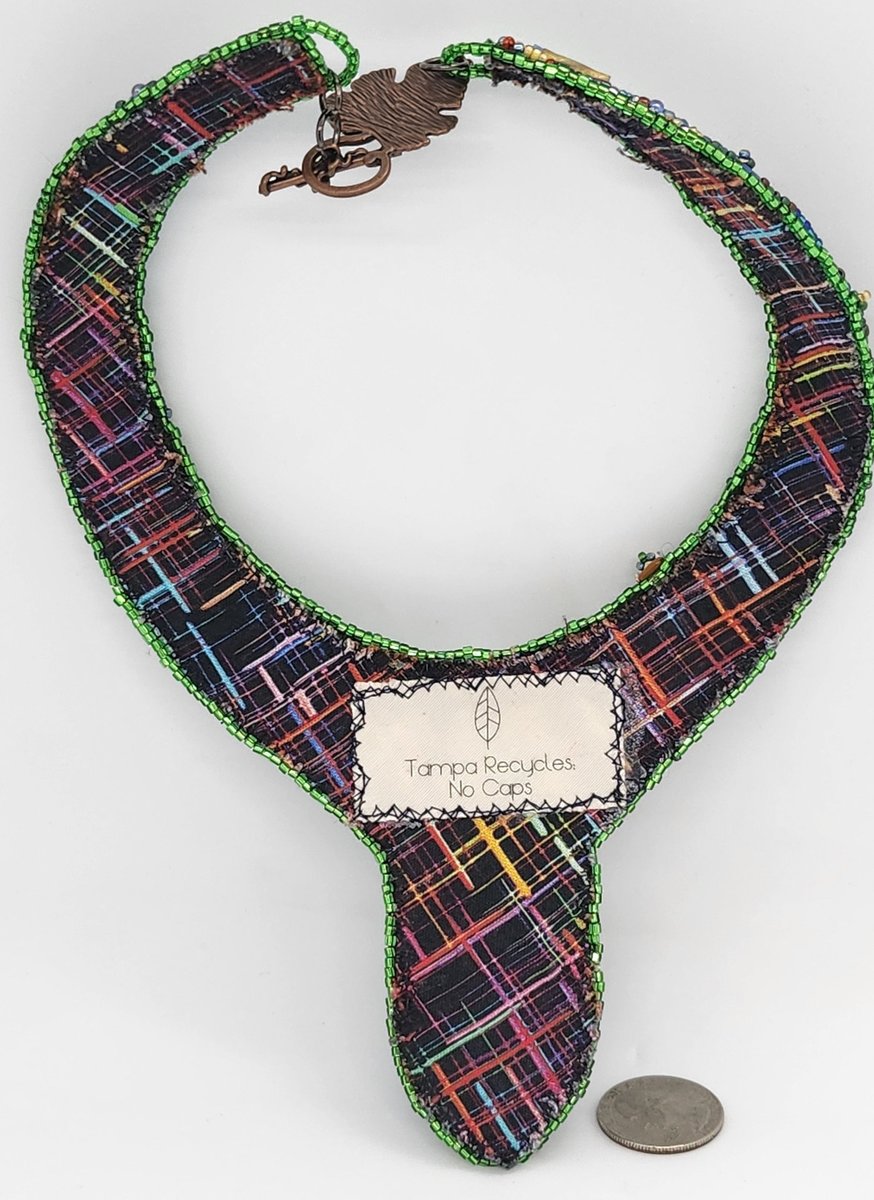 Green Capped Collar Necklace